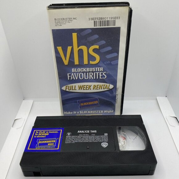 Blockbuster Favourites Video Analyze This VHS Full Week Rental Clamshell Case - Picture 8 of 16